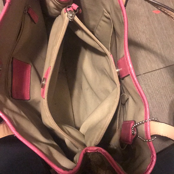 Coach Logo Bag with Pink Trim - Picture 5 of 7